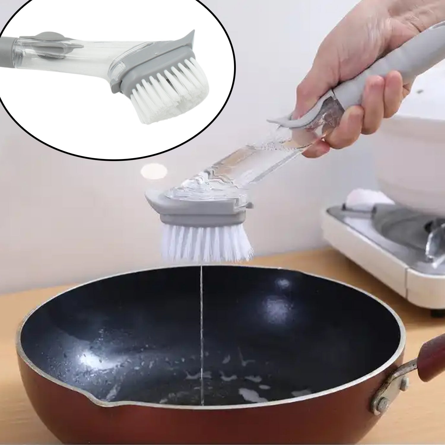 Home & Kitchen Cleaning Brushes, Scrubber, Soap Dispenser Scrub Brush for Pans Pots and Bathtub Sink (5 In 1 / 2 In 1) Home & Kitchen Cleaning Brushes, Scrubber, Soap Dispenser Scrub Brush for Pans Pots and Bathtub Sink (5 In 1 / 2 In 1)